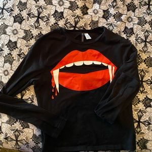 Long sleeve shirt, open front